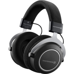 beyerdynamic Amiron wireless over-ear headphones with sound personalization. 30 hours of battery life, Bluetooth wireless, MIY app, microphone
