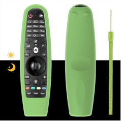 Silikon-Schutzhülle für LG MR20GA MR19BA MR18BA MR650A MR600 Fernbedienung, rutschfeste Abdeckung für LG AKB75855501 Magic Remote Skin Protector - Glow Green