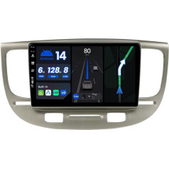 BXLIYER 6G + 128G Octa Core Android 14 IPS 9 Inch Car Radio for Kia Rio 2 (2006-2011) Wireless CarPlay Android Car Reversing Camera & Mic 2 Din DAB Steering Wheel Control Fast Boot 360-CAM Bluetooth