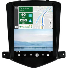 MISONDA 9.7 Inch IPS Android Double DIN Car Radio for Chevrolet Cruze J300 Holden 2009-2014 Reversing Camera + Microphone 6G + 128G Supports GPS/Carplay/RDS/DAB/WiFi/BT5.0/MirrorLink/SWC