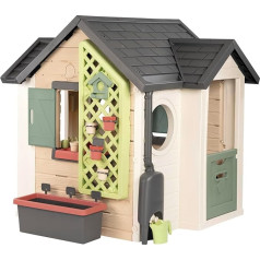 Smoby Life Garden Playhouse (128 x 132 x 135 cm) with 60% Recycled Content, Weatherproof Garden Shed with Accessories for Gardening for Children from 2 Years, Outdoor Children's House for Garden or
