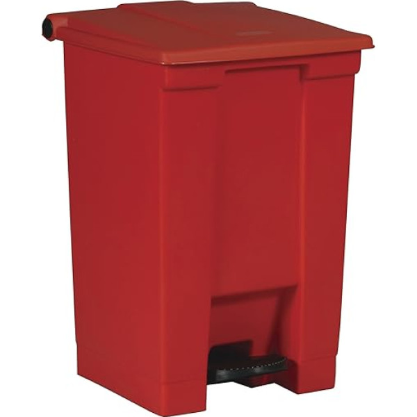 Rubbermaid Commercial 12 gal HDPE Step On Trash Can - Red