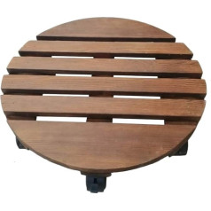 MHBGX Portable Multifunctional Hand Trolley, Trolleywood Platform, Dolly Transport Roller, Dollies, Solid Wood, Moisture-Resistant, Movable Base, Universal Wheel Balcony, 30 kg Capacity, 6 Sizes,