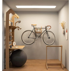 Home Office | Work & Workout | Sustainable | Non-Toxic | Modular | Wall Bars with Desk in Birch or Oak (Oak)