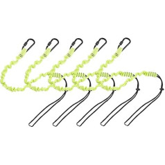 4Safe Einziehbares Werkzeug-Schlüsselband mit Schraubverschluss aus Aluminiumlegierung, 45,7 - 76,2 cm, Nylon-Gurtband, 45,7 cm Kapazität, hohe Sichtbarkeit für Sicherheit auf der Baustelle,