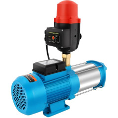 Centrifugal Pump, IP44, Domestic Water Automatic Garden Pump, Centrifugal Pump, 1300 W, 4000 L/h, 9.8 Bar, Robust and Rustproof Stainless Steel Shaft, Used for Household Water