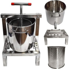 15L Stainless Steel Honey Extractor Equipment, Manual Honey Presser Wax Press & Honey Presser Extractor, for Beekeeping Or Commercial Use