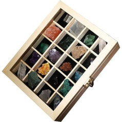 MAGICLULU 20St Mineralprobenkasten Lichthausdekorationen für zu Hause Steinproben Kristallproben rauh naturstein edelstein Mustersteine steinerne Exemplare Achatstein Erz Ornamente Musterbox