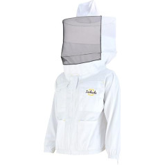 Imkado Beekeeper Jacket, Protective Clothing for Beekeepers, Protection Against Bee Stings, Protective Shirt, Protective Clothing (M, Veil: Round Veil)