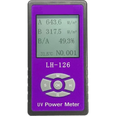 UV-Leistungsmessrät Detektor Handheld webe Gläser UV-Blockierungsrate Solarfolien UV-Licht Strahlungsstärke Tester hohe Auflösung und schnelle Reaktionszeit