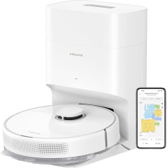 DREAME D10 Plus Gen 2 Robot Vacuum Cleaner with Wiping Function, Automatic Dust Emptying, Stores up to 90 Days of Dust, LiDAR Navigation, 6000 Pa Suction Power for Carpets and Pet Hair, 285 Minute