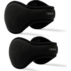 FSMILING Pack of 2 Unisex Ear Warmers Winter Warm Ear Muffs for Men Women Knitted Fleece Ear Warmers Ear Muffs for Outdoor Use