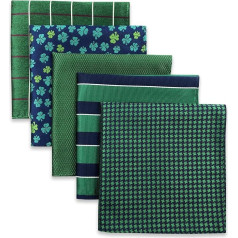 Shlax&Wing Pack of 5 Assorted Handkerchiefs for Men Square Size One Size