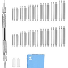 JOREST Watch Spring Bar Tool Set, Watchmaker Tool Set, Watch Tool for Replacing the Watch Strap, User Manual, 56 Pieces (16-26 mm) Spring Bar