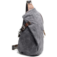 Neuleben Waterproof Canvas Shoulder Backpack Vintage Unisex Men's Small Sling Backpack Shoulder Bag Outdoor Sports Leisure