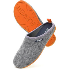 ELEWERT® Barefoot Felt Slippers I Slippers Men Women Recycled Slippers I Removable Footbed I Natural Rubber Sole I Non-Slip Mules I Made in Spain I EU 37–47