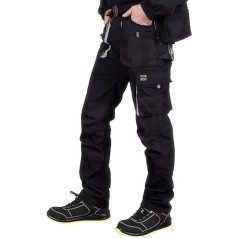 REIS Men's Foreco-T BJS Work Utility Trousers, Black/Light Grey, 46 EU (36 UK)