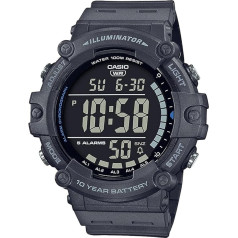 Casio Unisex Adult Digital Quartz Watch with Plastic Strap AE-1500WH-8BVEF, gray, digital sport