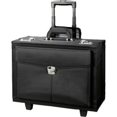 Alassio - 45034 ROCCA II - trolley pilot case, wheeled, microfibre, black