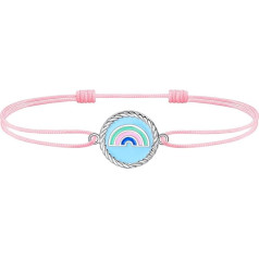 J.Endéar Anklet Women Silver 925 Cord Waterproof Maritime Surfer Anklet Blue Coin Pendant Anklet Women Girls Beach Jewellery Love Friendship Family Gift