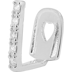 Ppmter Silver-plated hip hop teeth gap crystal grill