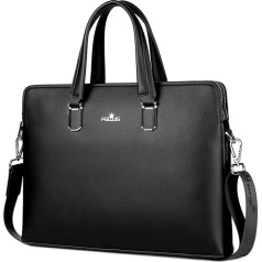 FSD.WG Men's Business Bag, Waterproof Leather Briefcase, Shoulder Laptop Business Bag for Business, School, Travel, Removable,, black, Classic, classic