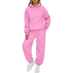 Women's Hoodies Tracksuit Sets Warm Leisure Suit Plain Jogging Suit Set with Hood Casual Clothing Set 2-Piece Tracksuit Soft Loungewear Set Long Sleeve Sportswear Set