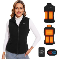 Vofuoti Women's Heated Vest with Power Bank, 3 Heat Settings, Heated Jacket with Electric USB Body Warmer, Slim Fit Electric Heating Vest for Motorcycle, Outdoor, Christmas