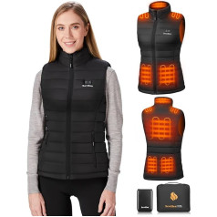 Sevdiea Women's Heated Vest with Power Bank, 16000 mAh 7.4 V, Heated Vest, Lightweight Electric Warming Vest, Suitable for Cycling, Outdoor Work