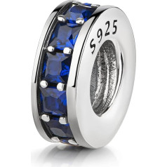 MATERIA by Matthias Wagner Women's 925 Sterling Silver Cubic Zirconia Beads Charms for Bracelets