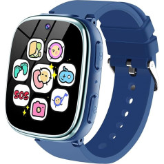 Smartwatch Children's Watch with Phone Pedometer Games Music Camera Alarm Clock Torch - Smart Watch Kids Digital Watch for Boys Girls 3-12 Years Gift (Dark Blue)