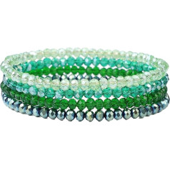 GoPaw Women's Crystal Bead Bracelet, Multilayer Stone Bracelet, Women's Crystal Beads Bracelet, Couple/Friendship/Partner Bracelets