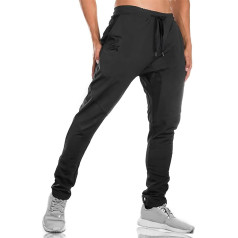 BROKIG Gym Jogging Bottoms, Sports Trousers, Men's Long with Double Pocket, Cotton Tracksuit Bottoms, Men's Fitness Slim Fit Trousers