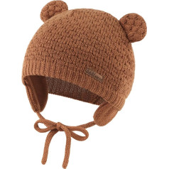 XIAOHAWANG Baby Winter Hat Boys Girls Warm Knitted Hats Soft Cotton Lining with Cute Bear Ears Winter Baby Hat