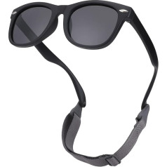COASION Baby Sunglasses Polarised with Soft Silicone Frame Strap Adjustable UV400 Protection Girls Boys for 0-24 Months