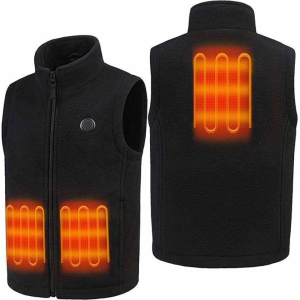 KODMNSW Heated Vest Children's Heated Vest Fleece Intelligent Thermostatic Heat Vest with 3 Heating Zones Heated Fleece Vest (without Power Bank) Outdoor Vest Heated Jacket