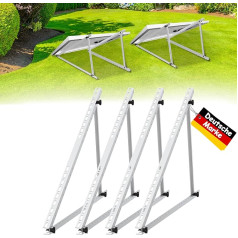 Solar Panel Mount Solar Module Holder Balcony Power Station 118 cm for Solar Panel 100 W-600 W, Angle Adjustable 0-90° Bracket for Roof Mounts Solar Panels (118 cm Solar Panel Mount)