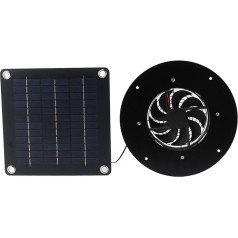 20W Solar Powered Loft Fan for Efficient Ventilation in Small Spaces, Quiet Operation for Home and Office