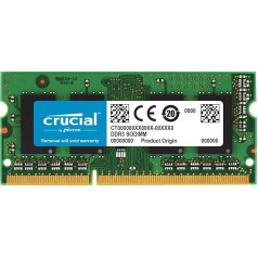 Crucial CT25664BF160B Memory (DDR3L, 1600 MT/s, PC3L-12800, SODIMM, 204 Pin) 8gb