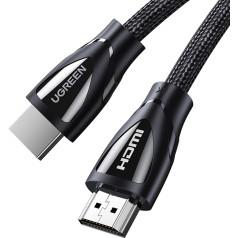 HDMI 2.1 8K 60Hz 4K 120Hz 1 m video audio kabelis - melns