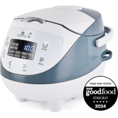 Yum Asia Panda Mini Rice Cooker with Ceramic Bowl and Advanced Micom Fuzzy Logic (YUM-EN06) 4 Rice Cooking Functions 4 Multi-cooker Functions Motouch LED Display (0.6 Litre) 220 - 240V UK / Europe Power