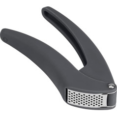 KUHN RIKON Easy Clean Garlic Press Red Garlic Cutter with Ergonomic Handle Less Force Cuts Fine