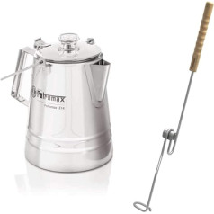 Petromax Percolator Perkomax le14 Starter Set, 2.1 Litres, Stainless Steel Cooker, Includes Pouring Aid