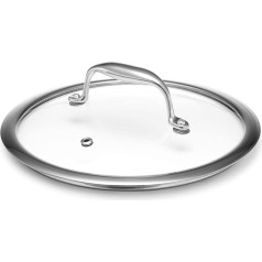 HexClad Tempered Glass Lid 20cm Designed for HexClad Hybrid Cookware with Steam Vent Dishwasher Safe