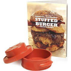 Charcoal Companion Stuffed Burger Recipe Book and Press