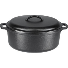 AmazonBasics - Dutch oven made of cast iron, two handles, 6.62 l
