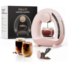 Americano Ground Coffee Maker, Single Serving Coffee Maker with Coffee/Tea Filter Adapter, Drip Coffee Maker (Pink)