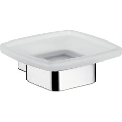 Emco Loft 053000100 Wall-Mounted Soap Dish Satinated Crystal Glass Chrome