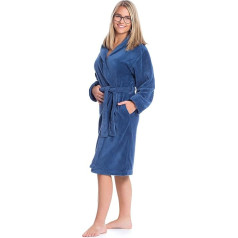 ZOLLNER Bademantel für Kinder und Jugendliche, Mikrofaser, Mädchen und Jungen, 116