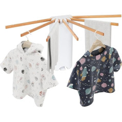 Wall Dryer Foldable Wooden Mini Clothes Airer for Wall Mounted Balcony Living Room Laundry Room Bathroom White